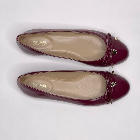 Michael Kors Melody Toe Cap Bow Ballet Flat Shoes - Picture 3 of 12